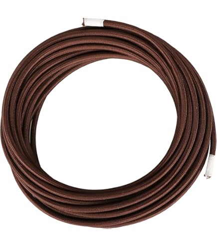 Smartect Cable Textil Trenzado En Color Blanco, Cable Electrico 3 Hilos De 3 Metros (3 X 0,75 Mm²) Cuerda Para Lampara Con Revestimiento Textil Para Su Proyecto DIY