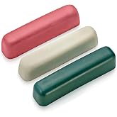 BeaverCraft Stropping Compound Kit for Leather Strop - Buffing Compound for Knife Polishing - Red White Green Polishing Compounds P03