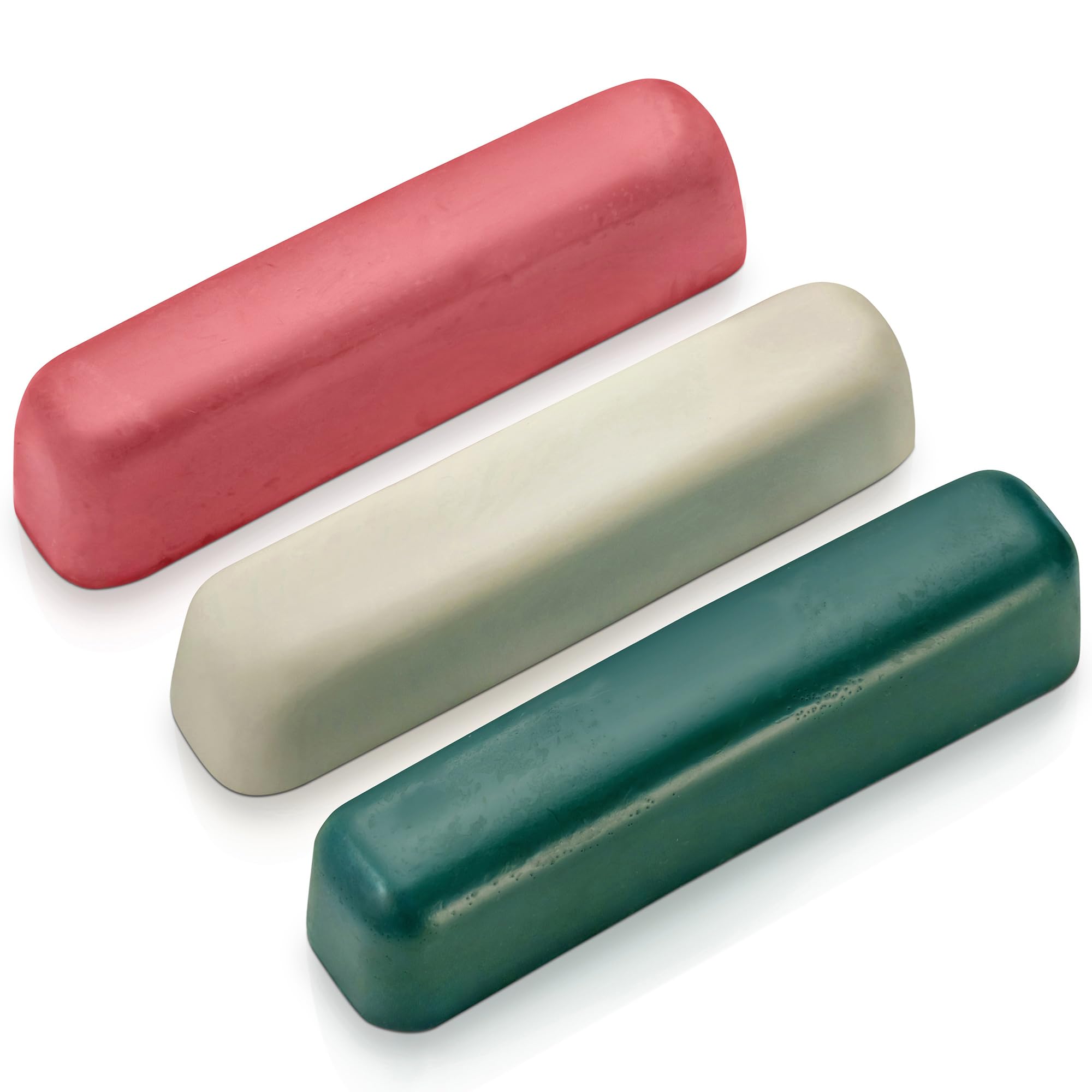 BeaverCraft Stropping Compound Honing Compound for Leather Strop for Knife Sharpening - Buffing Compound for Metal Polishing Compound for Buffing Wheel - Red White Green Polishing Compound Kit P03