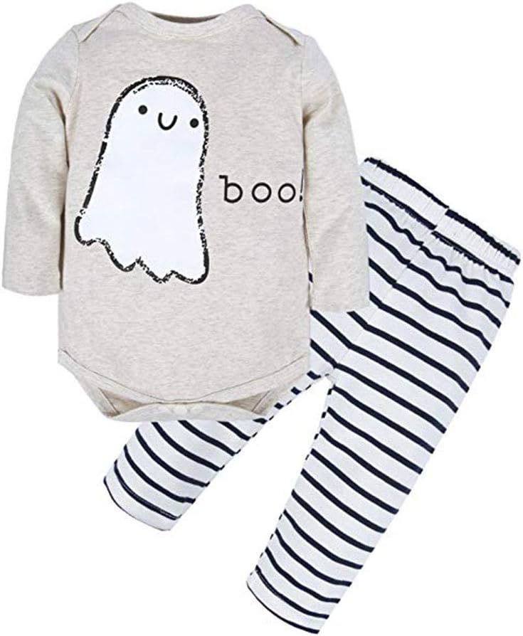 Newborn Baby Boys Girls Clothes Set Baby Boys Girls Pyjamas Set Kids 3Pcs Cotton Long Sleeves Top+ Pants +Hat/Headband Clothing Outfits 0-24 Months