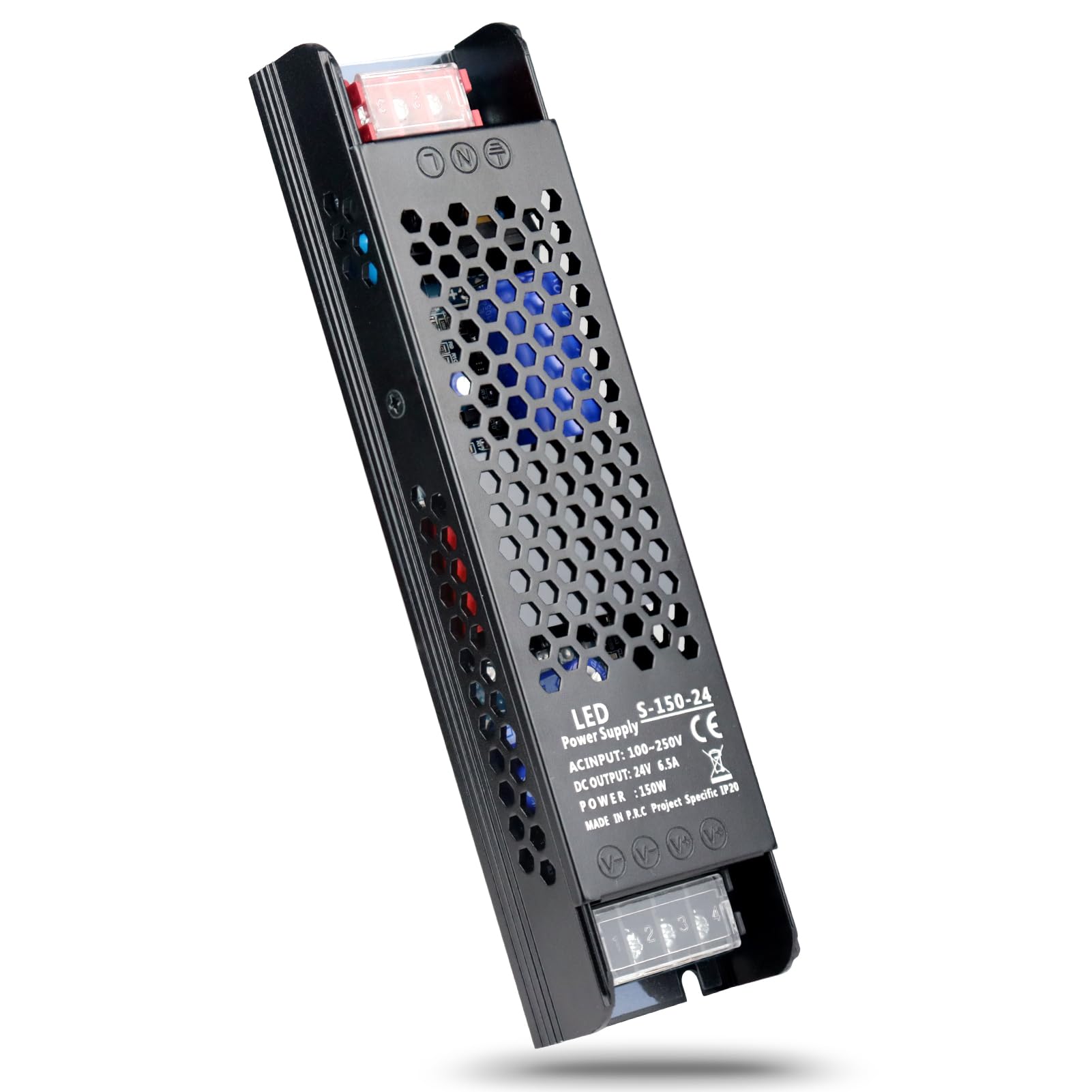 Photo 1 of 24V 150W Power Supply, 6.5A 24 Volt LED Power Supply, AC 100-250V to DC 24V DC Transformer Adapter, Slim LED Driver for Strip Lights, Lighting Fixture, Industrial Project, Radio