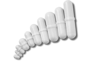 Rngeo 10pcs PTFE Magnetic Stirrer Mixer Stir Bar Spinbar White Color