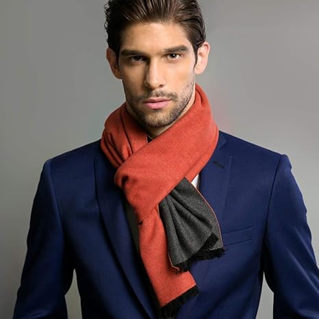 Beautiful home - scarf Herren-Schals Für Wintermänner Seide gebürstete Seide Doppelseitige Verdickung zum Warmhalten 180 * 30