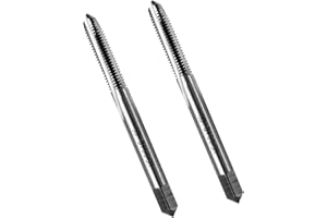 LWCUSNJ Metric Machine Tap,2pcs M5 x 0.8mm HSS 6542 Straight Flutes Screw Tapping Threading Machinist Repair DIY Tool