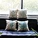 Luxbon Set of 4Pcs Nautical Decor Seaside Themed Cotton Linen Light Green Seahorse Coral Starfish Seaweed Throw Pillow Cases Sofa Couch Chair Decorative Cushion Covers 18