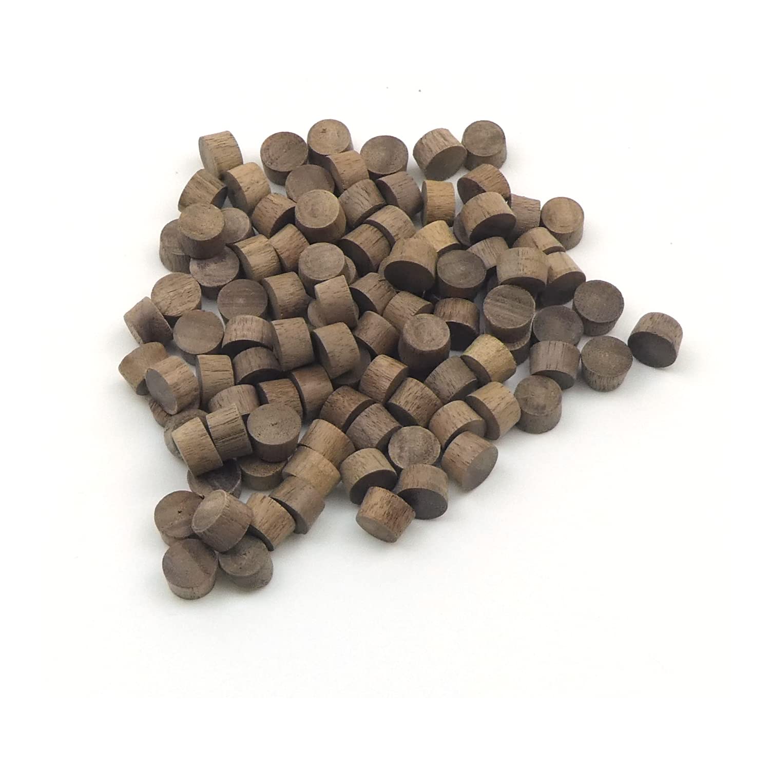 10mm Walnut Flat Head End Grain Plug - Pack of 100