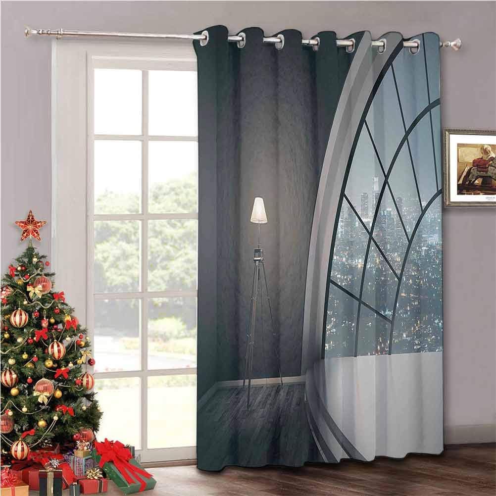 Amazon.com: Aishare Store Blackout Curtains, Scenery Decor Cityscape