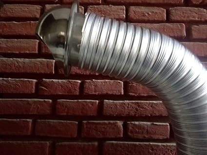 Seavy 6 Inch Aluminium Chimney Exhaust Pipe with Cowl Cover, Expandable upto 10 feet