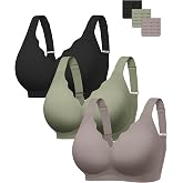 Angelhood Plus Size Jelly Bras for Women Push Up Full Coverage Wireless Bra | Minimizer Bras for Large Breasts, Seamless Supportive T-Shirt Bra, No Underwire Bralette, Comfortable Lift for Older Women