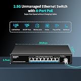 NICGIGA 8 Port 2.5G PoE Switch 120W 10G SFP Unmanaged IEEE802.3af/at 2.5GbE view 6