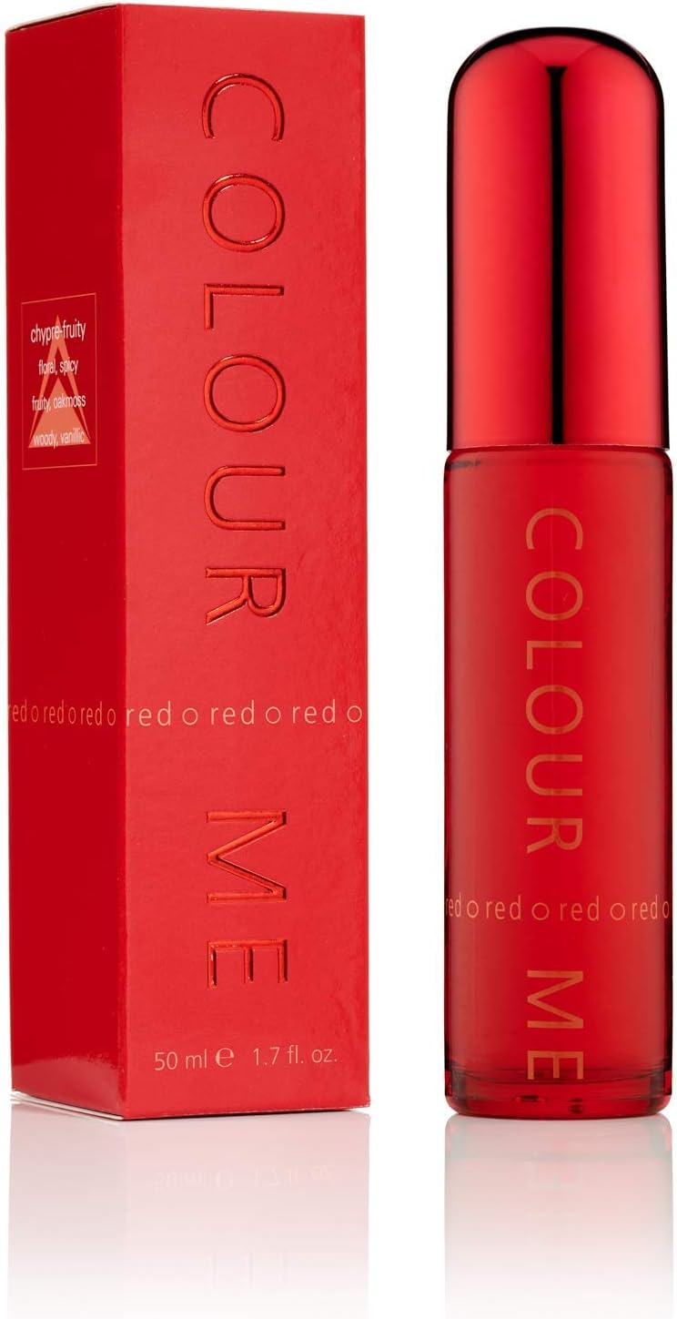 COLOUR ME Red Perfume for Women. 50ml Eau de Parfums. Luxury Fragrance - Ladies Perfume, Long Lasting Womens Perfumes by Milton-Lloyd