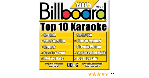 Billboard Karaoke Billboard Top 10 Karaoke 1960 S Vol 1 10 10 Song Cd G Amazon Com Music Billboard Karaoke Billboard Top 10 Karaoke 1960 S Vol 1 10 10 Song Cd G Amazon Com Music