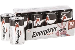 Energizer D Cell Batteries, Max Alkaline (8 Count)