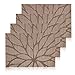 HEBE Placemats for Dining Table Washable Placemat Set of 4 Heat Resistant Woven Vinyl Non-Slip Kitchen Table Mats Wipe Clean for Christmas Holiday(4, Brown)