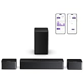 ULTIMEA 5.1 TV Sound Bar with Subwoofer, Virtual Surround Sound System | Poseidon D50 Pro Sound Bar for Smart TV, 320W Peak Power, Adjustable Rear Speakers &amp; Subwoofer, APP Control (2026 New Model)