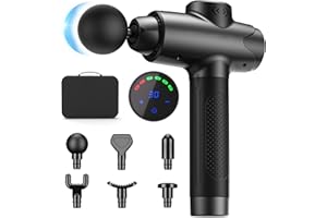 HEADOT Massage Gun Deep Tissue, Quiet Percussion Muscle Back Neck Head Shoulder Body Hammer Massager for Athletes Pain Relief with 30 Speed Level