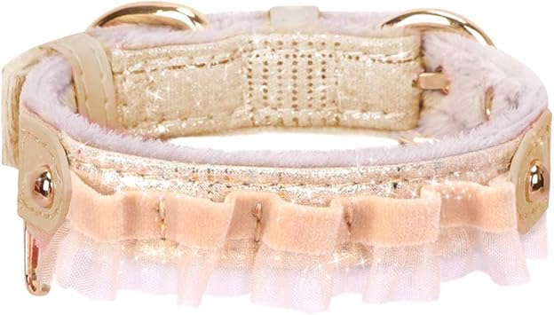 Amazon 猫 首輪 犬 首輪 Colorlife 軽量 可愛い 猫 小型犬用首輪 レース キラキラ Puレザー 小動物 ペット用品 調節可能 S ゴールド Petshome ベーシック首輪 通販