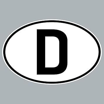 Greenit D Sticker Car Sticker Brd Gergermany Country Number Plate Symbol 4061963019719 Amazon De Auto