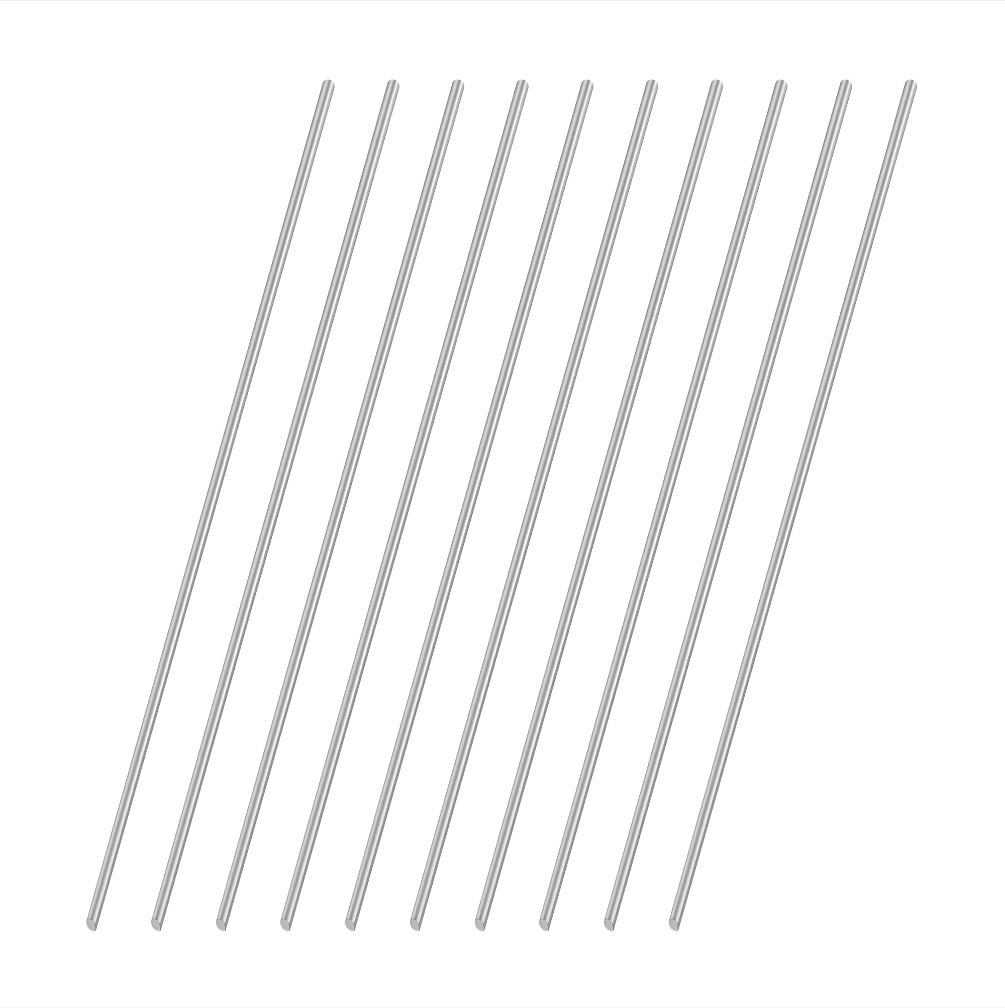 VictorsHome 1.5mm x 200mm 304 Stainless Steel Round Rod, Metal Solid Shaft Lathe Bar Stock for Model Car DIY Crafts 10pcs