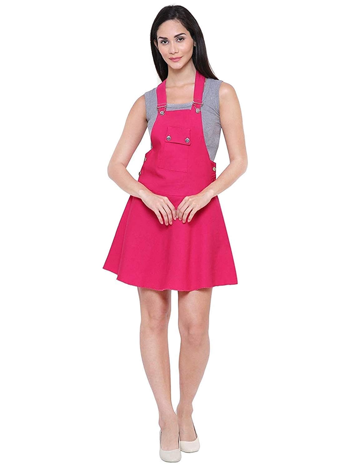 pink dungaree skirt