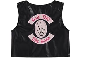 Bagilaanoe Toddler Baby Boy Girl 2nd Birthday Outfit Bad Two The Bone Letter Printed Vest Sleeveless Tops Jacket Waistcoat