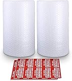 2-Pack Bubble Cushioning Nylon Wrap Rolls, 3/16" x