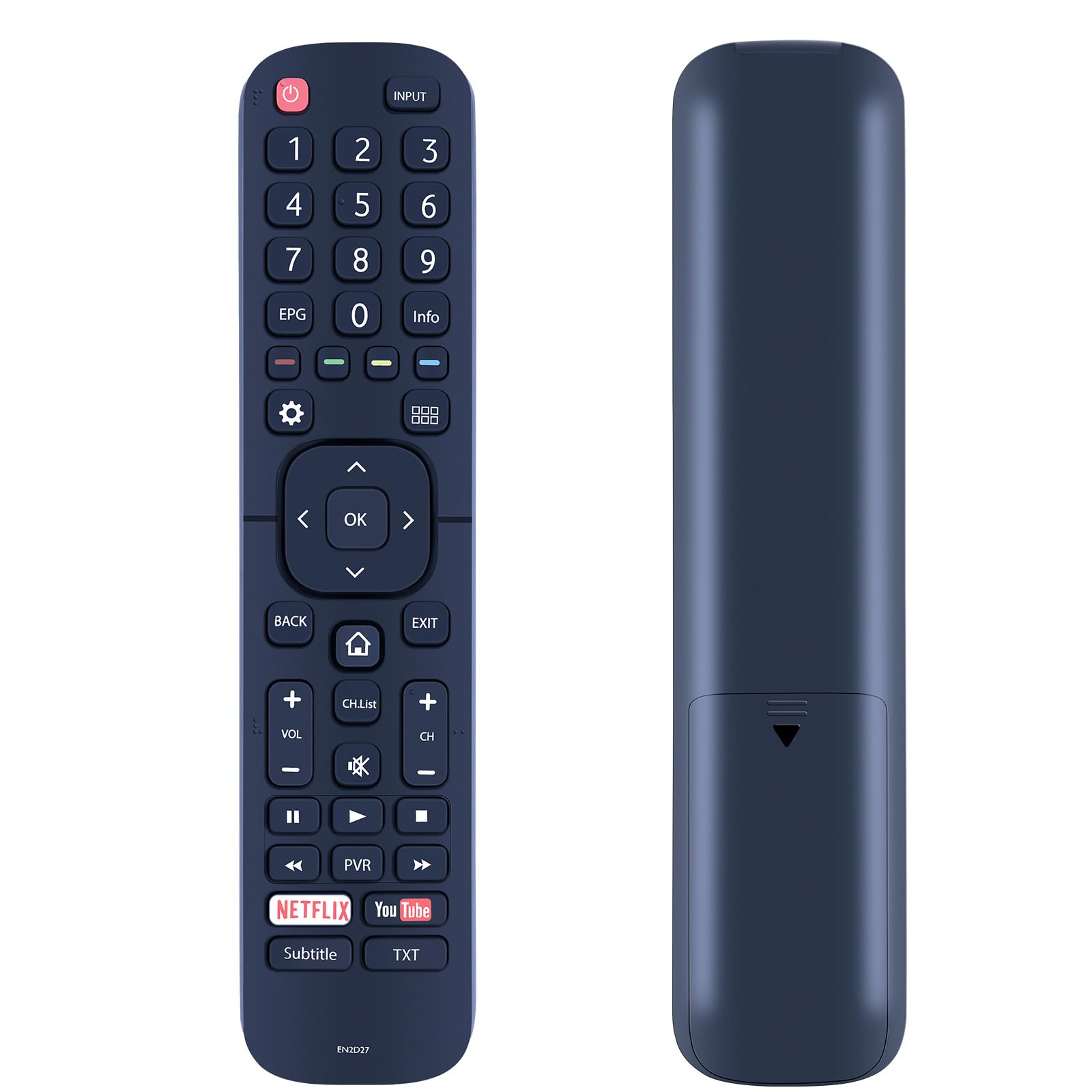 Suitable for Hisense Smart TV EN2D27 Remote Control, Compatible With LTDN65K720WTSEU LTDN65XT910XWTSEU3D LTDN40K321UWTSEU LTDN50K321 LTDN50K321UWTSEU