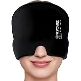 ONLYCARE Migraine Relief Cap, Headache Relief Cold Cap with Odorless Gel | Cooling Hat Head Wrap Soothing Face Ice Pack Mask Products for Tension Stress Hangover &amp; Puffy Eyes, Relaxing Gifts for Women