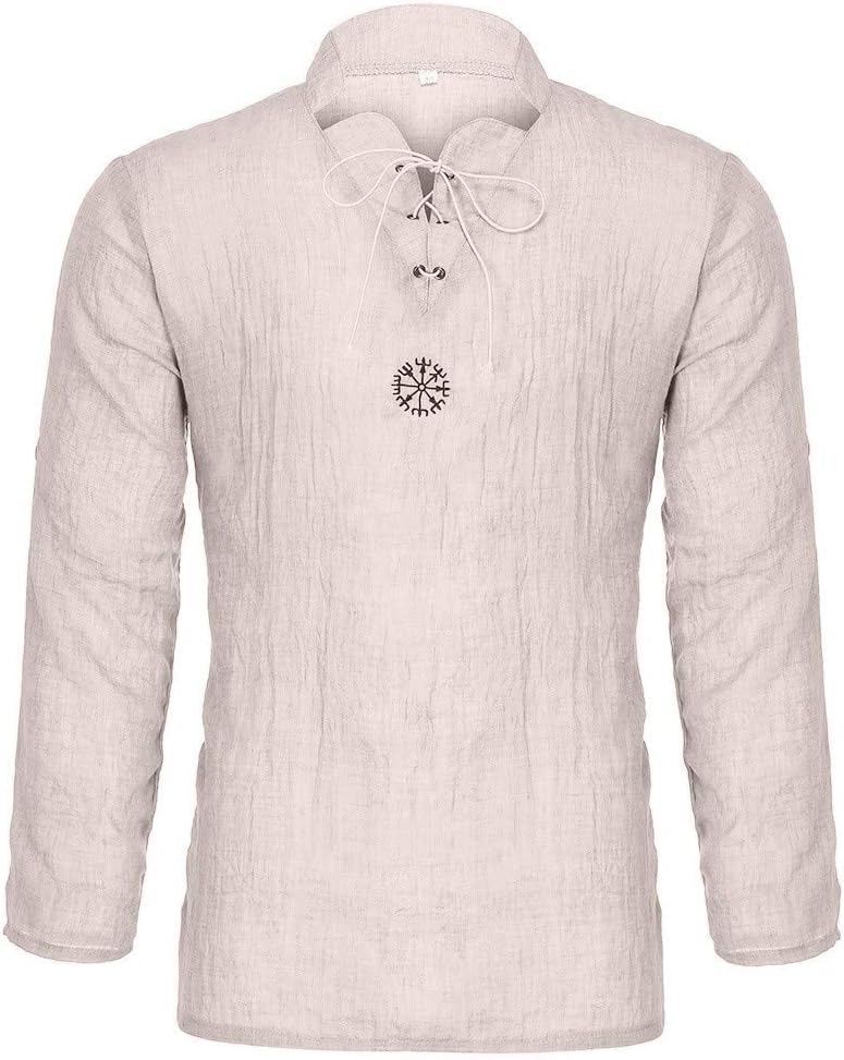 Men's Summer Fashionable Personality Cotton Linen Pure Longsleeved Top S-XXXXXXL