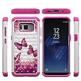 Tznzxm Galaxy S8 Case, Fashion 2 in 1 Dual Layer