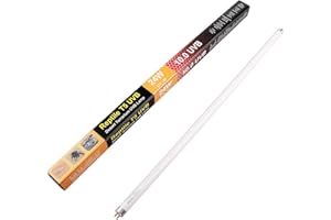 Aiicioo T5 HO Reptile UVB Light - Desert UVA UVB 10.0 Fluorescent Lamp 22" Tube Lighting Desert Reptile UVB Lamp 24W for Turtles Chameleon Tortoises Lizard Bearded Dragon
