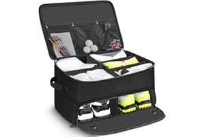 2 Layer Golf Trunk Organizer, Waterproof Car Golf Locker with Separate Ventilated Compartment for 2 Pair Shoes, Golf Trunk Or