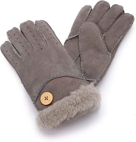 Amazon ナノ ユニバース Nano Universe 飾りボタンムートングローブ F グレー Nano Universe 手袋 通販