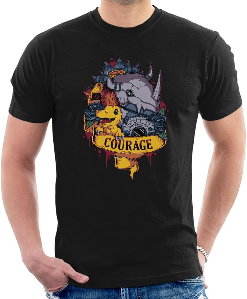 Courage Tattoo Style Greymon Digimon Men's T-Shirt