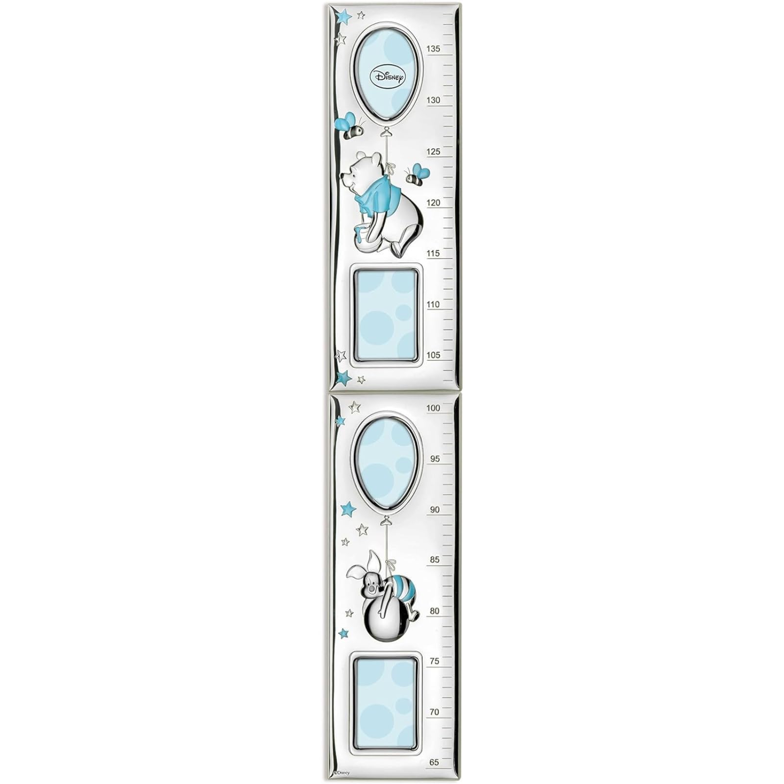 Disney Winnie The Pooh Children's Wall Measure for Bedroom Decoration with Photo Frames in Silver