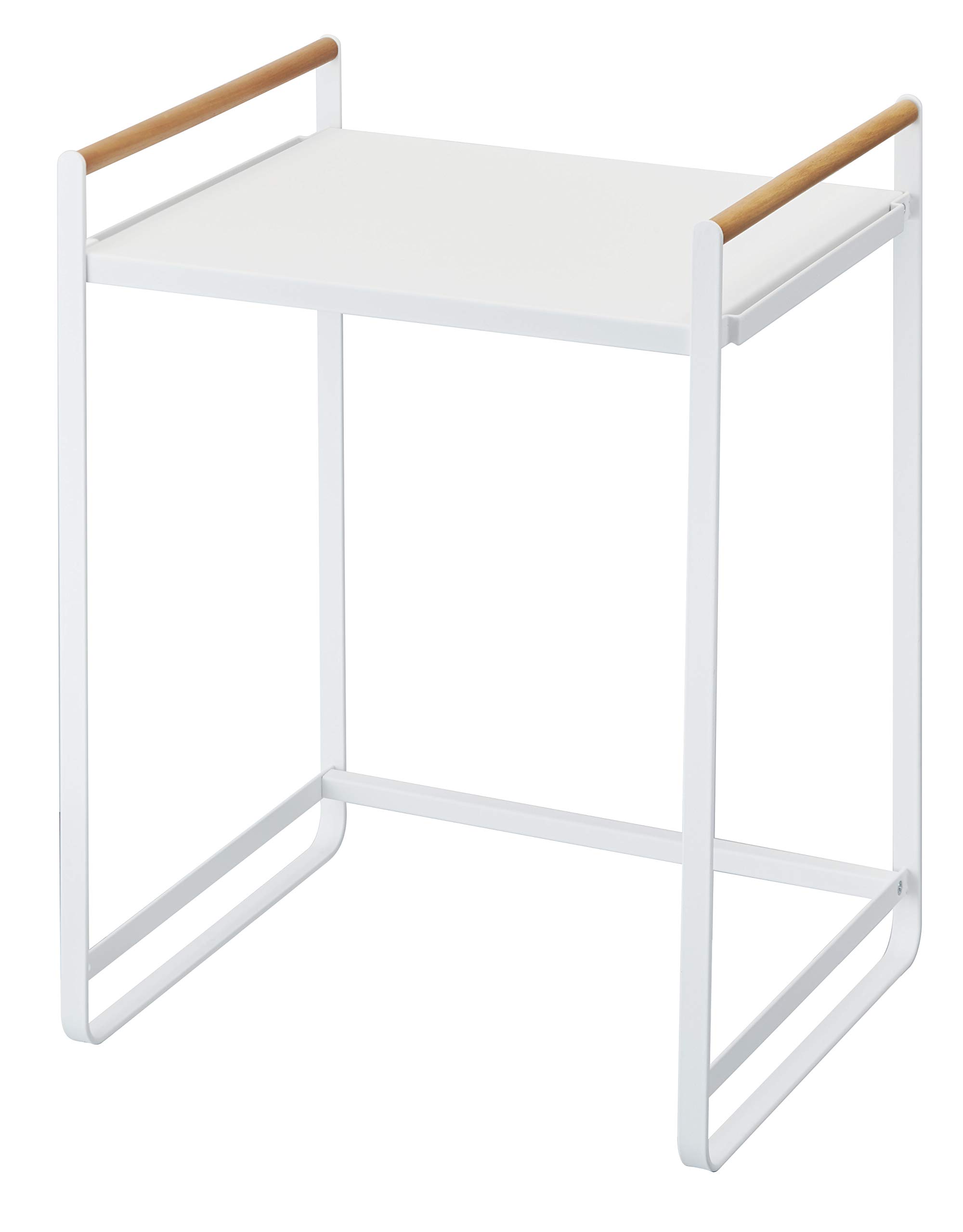 Yamazaki 3613 TOSCA Appliance Rack, white, Steel/Wood, Minimalist, 36 x 30 x 47.5 cm