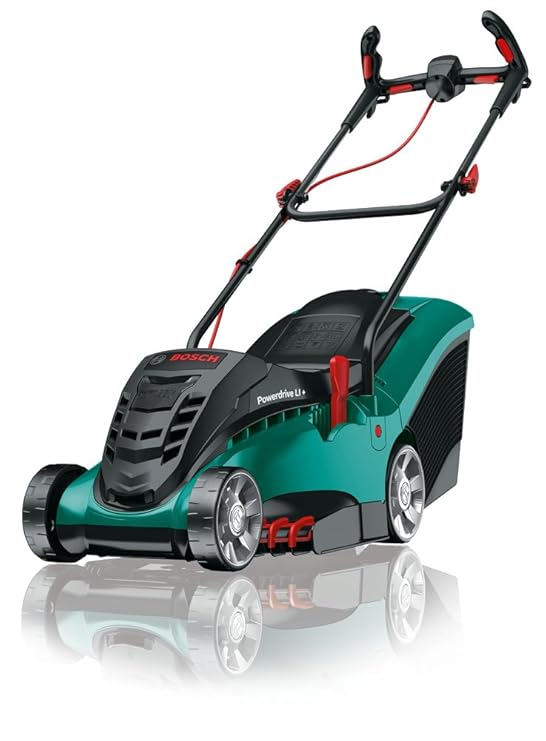 Bosch Akku Rasenmäher Rotak 370 LI (2 Akku, 36 Volt System, 40l Grasfangkorb, Schnittbreite 37cm, in Karton)