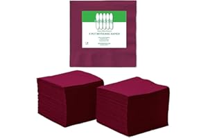 Perfectware 2 Ply Burgundy Beverage Napkins, Pack of 300