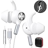 APETOO Wired Ear Buds Sport USB-C Headphone w/Anti-Fall/Hurt Wingtips for iPhone 17/16/15/Android, Hands-Free Call, Pure Stereo Deep Bass, Noise Isolating in-Ear Earbuds for Outdoor/Indoor/Small Ear