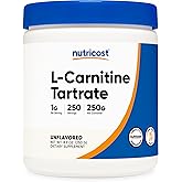Nutricost L-Carnitine Tartrate Powder (250 Grams) - 1 Gram per Serving, 250 Servings
