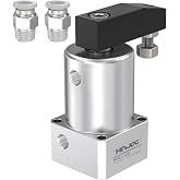 HNJPC 90-Degree Rotary Clamping Pneumatic Cylinder, ACK Series 1 inch (25mm) Bore Left-Hand Rotation Actuator for Fixturing and Automation (ACK25&times;90L)