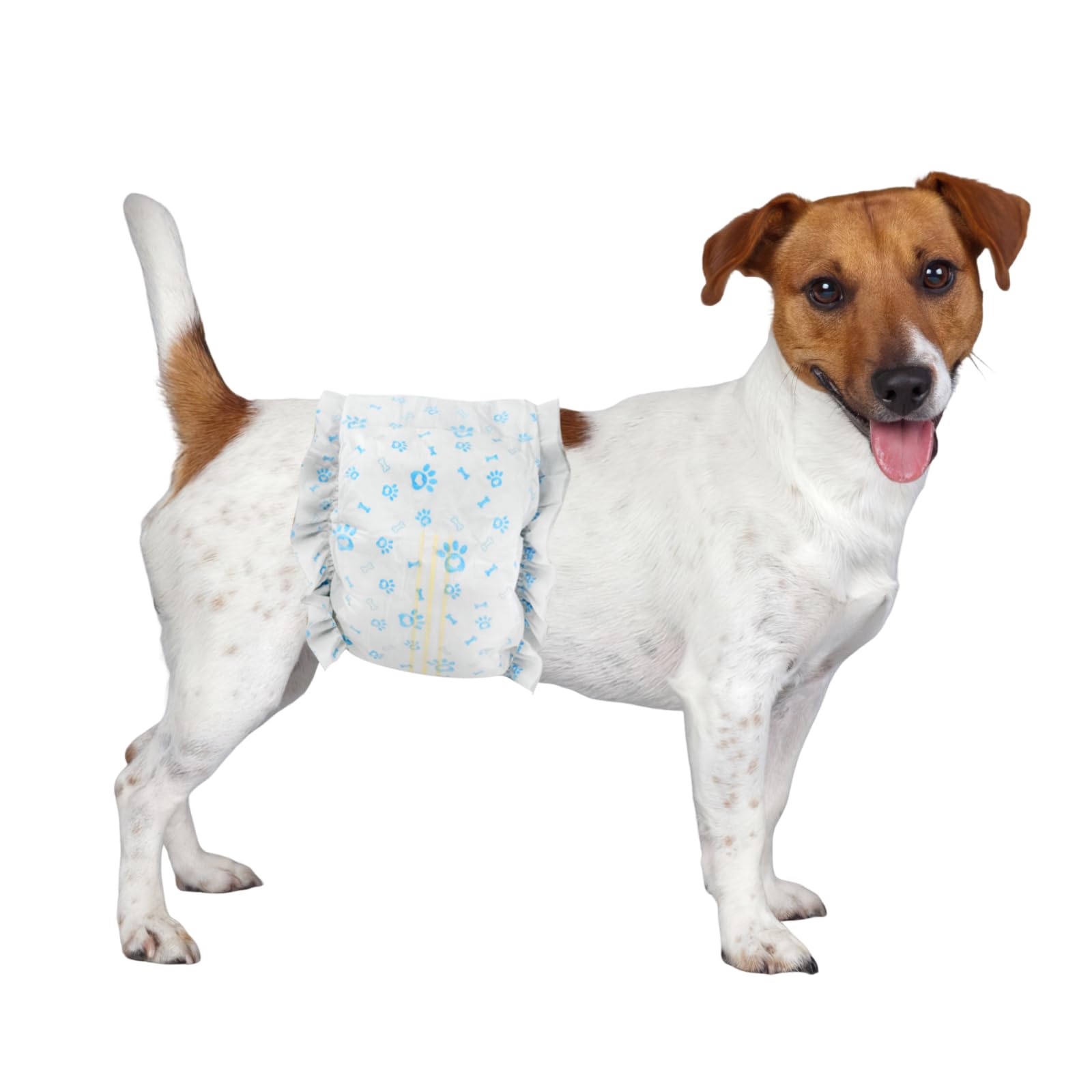 Photo 1 of Disposable Dog Diapers Male 96 Count Belly Bands for Bale Dogs (Waist 11-16.5 in S) Super Absorbent Small Doggie Diapers for Heat Excitable Urination or Incontinence - Blue