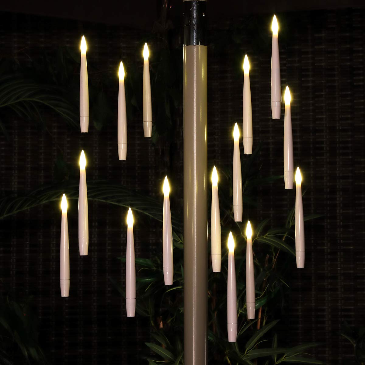 NOMA Magic Candle Chandelier with Remote Control, 15 x White Hanging Candles