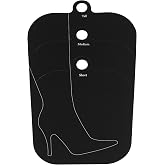 Household Essentials Boot Shapers, Set of 2 Pairs (4 Pieces), Pliable Plastic Boot Inserts, Customizable Height, Keeps Boots Upright and Crease-Free, Black