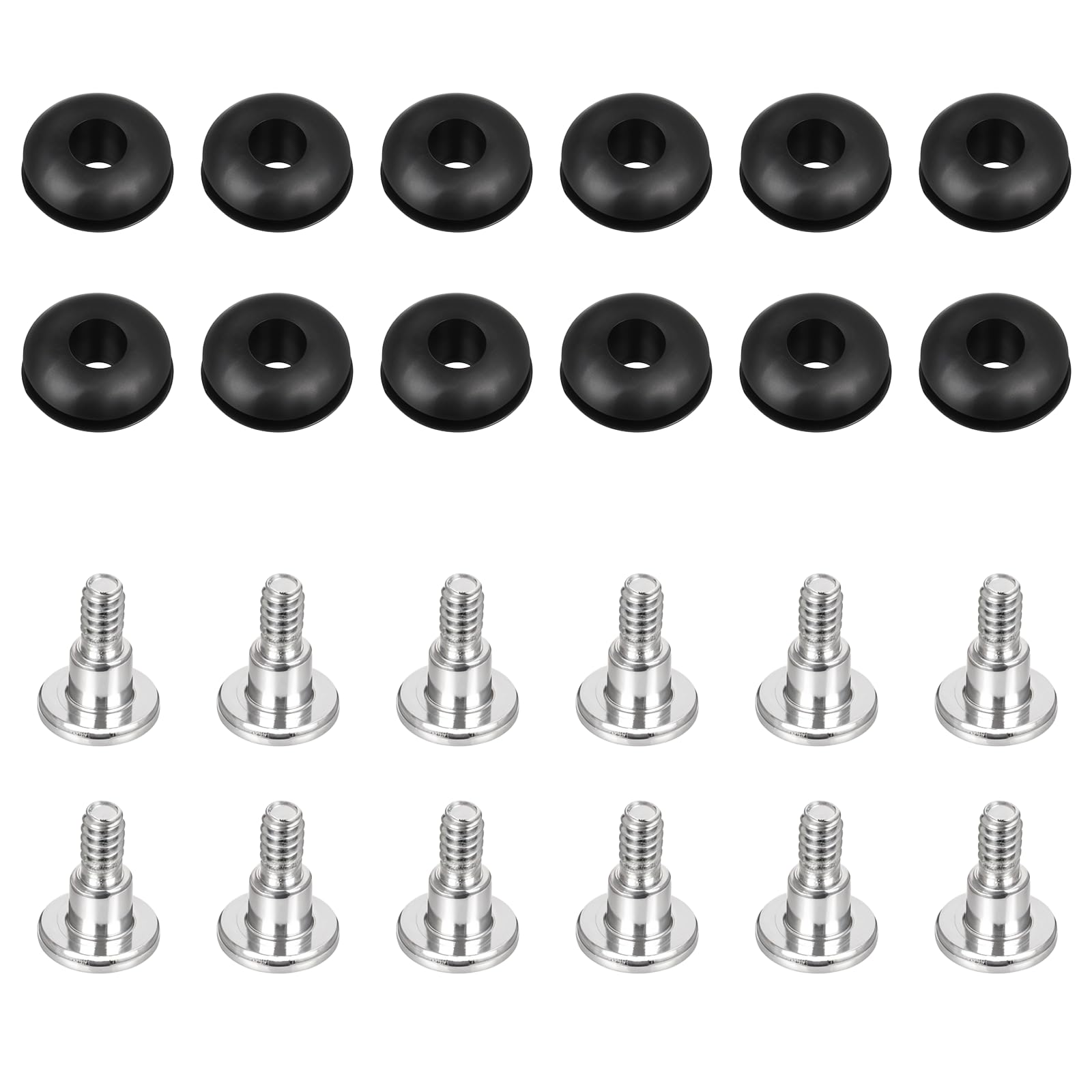 Photo 1 of 12 Pack 3.5 inch HDD Screws Hard Disk Drive Shockproof Hard Drive Screws and Shock Absorption Rubber Washer Kit Mounting for 3.5 inch Disk Mounting Accessories