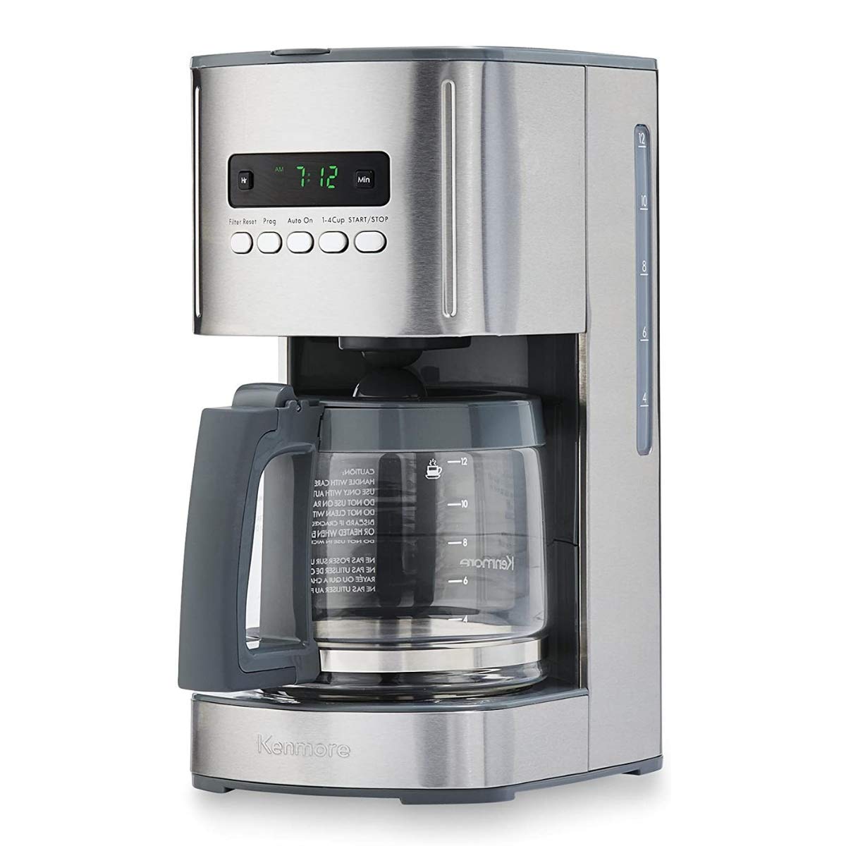 Kenmore 00840706 12-Cup Programmable Aroma Control Coffee Maker, 6.34, Stainless Steel