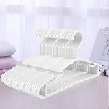 Northern Brothers Baby Hangers 80 Pack White Plastic Toddler Clothes Hangers view 8
