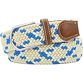 Huyfhksd Mixed Color Woven Stretch Braided Belts for Men and Women Fashion Elastic Belts