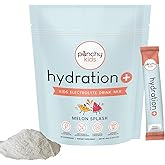 Hydration+ Electrolyte Drink Mix for Kids – Sugar Free, Immune & Bone Support with Vitamin D, Zinc & K2 – Melon Splash, 20 Stick Packs