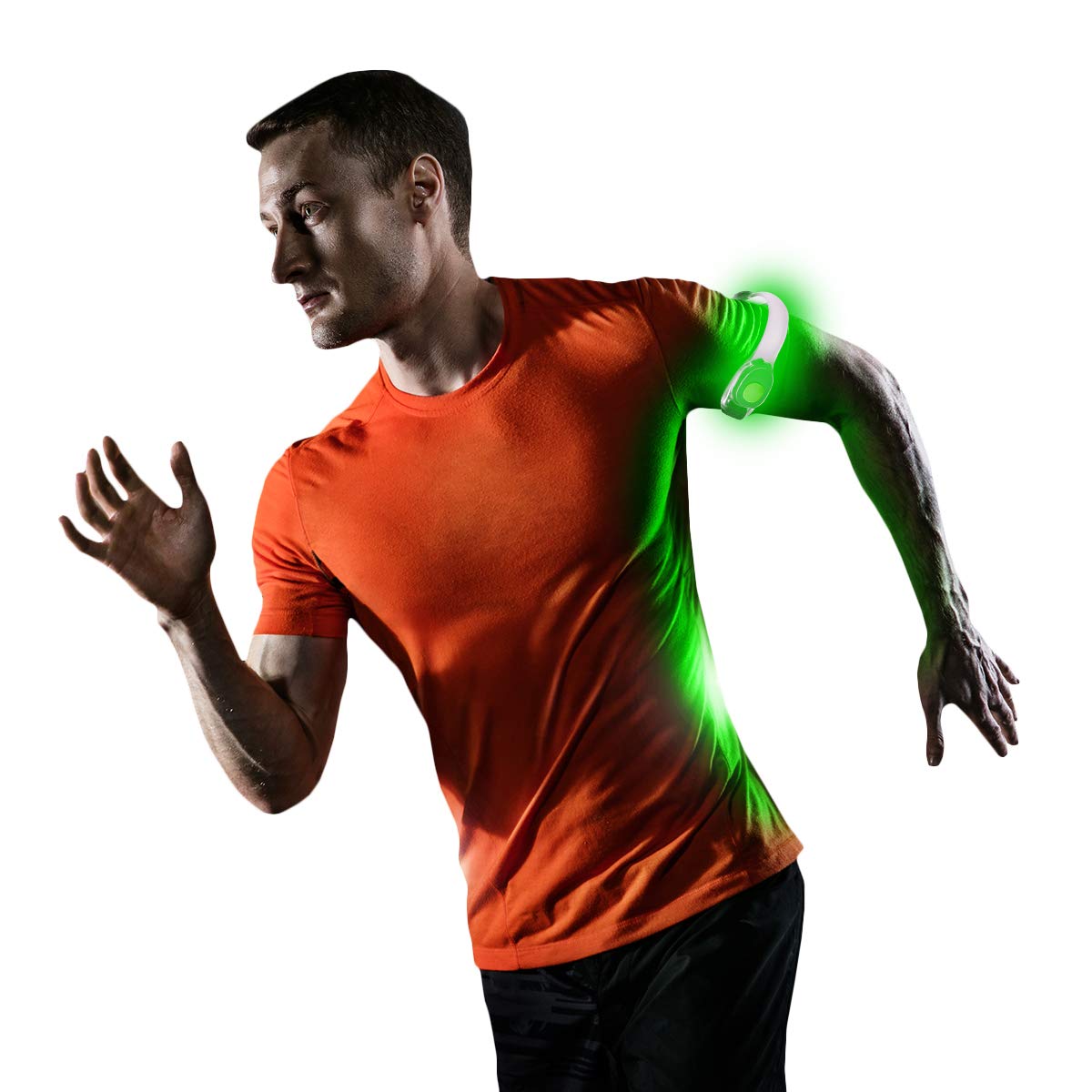 Ultra 2 Green LED Armbands Running Lights for Runners LED Light Running Armband for Men and Women High Vis Running Accessories Walking Accessories Night Safety Reflective Cycling Biking Jogging Bands